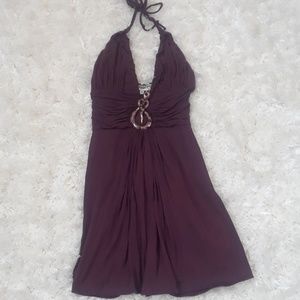 Jagger brand purple halter club dress
